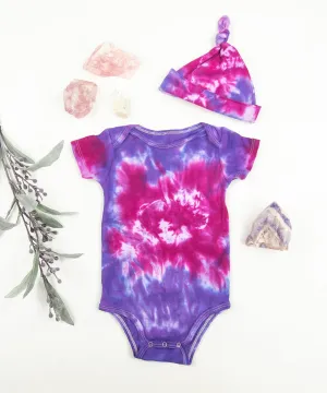 Malibu Organic Tie Dye Baby Bodysuit   Hat