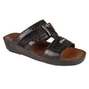 Mauri 5143 Python / Pony Sandals Black