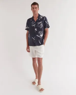 Mens Campo Linen Shirt Native Print