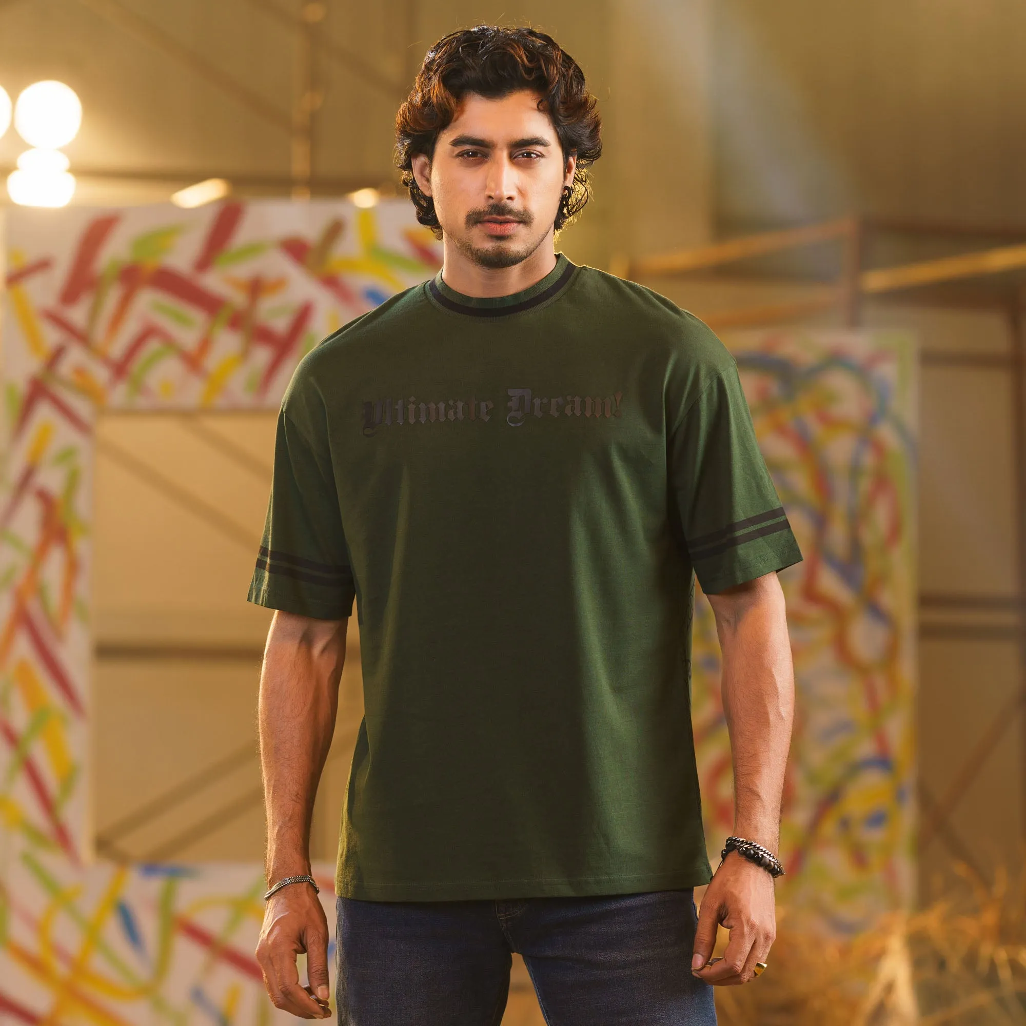 Mens Green Oversize T-Shirt