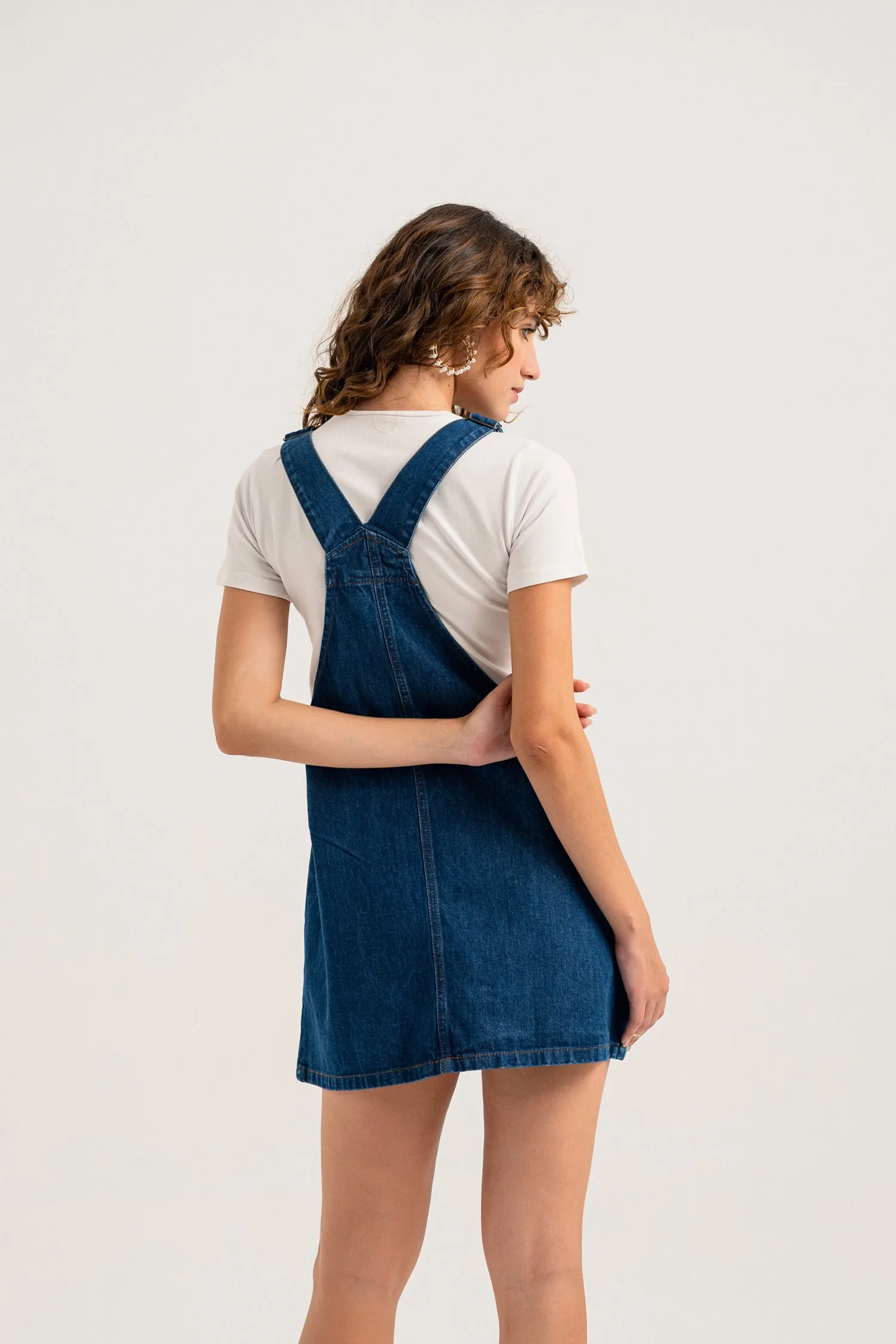 Mid Blue Relaxed Fit Denim Dunguree