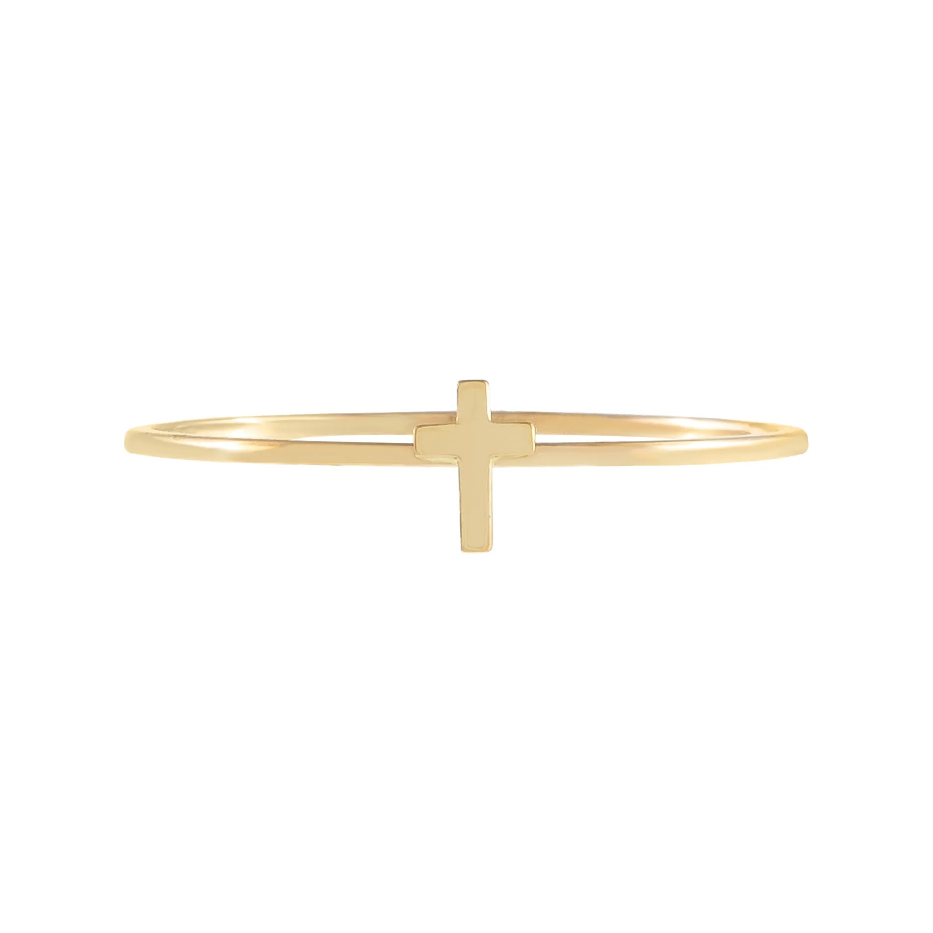 Mini Cross Ring 14K