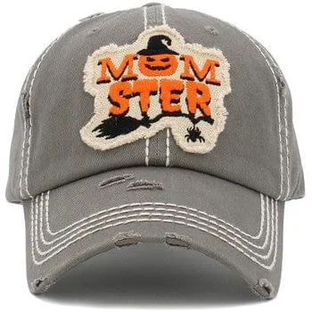 Momster washed vintage ballcap
