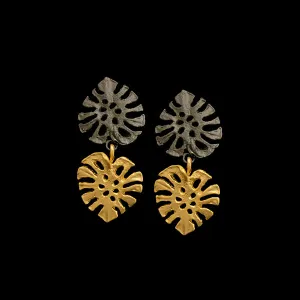 Monstera Earrings - Dainty Post