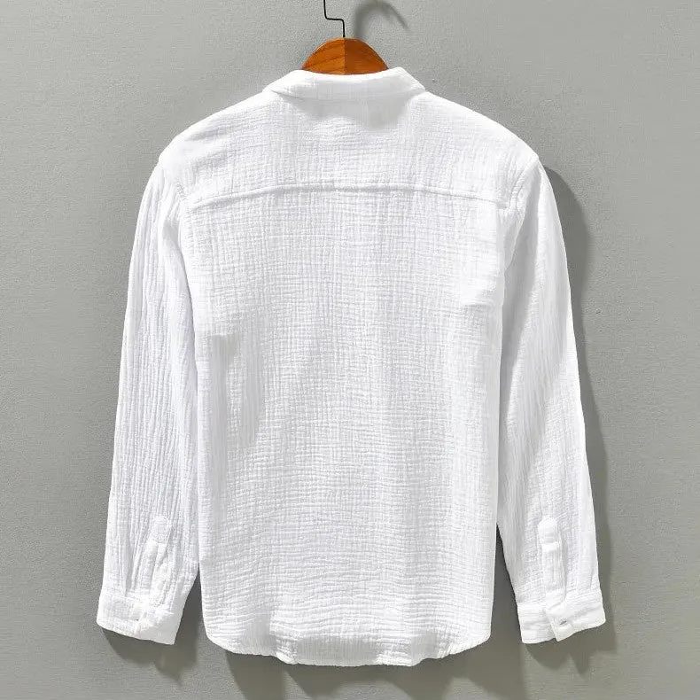 Monterey Gauze Cotton Button-Up Shirt