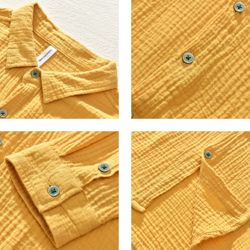 Monterey Gauze Cotton Button-Up Shirt