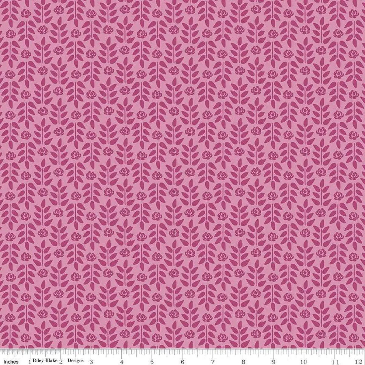 Morning Meadow Orchid Stems Fabric Yardage