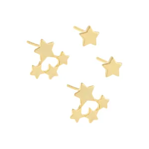 Multi Star Stud Earring Combo Set
