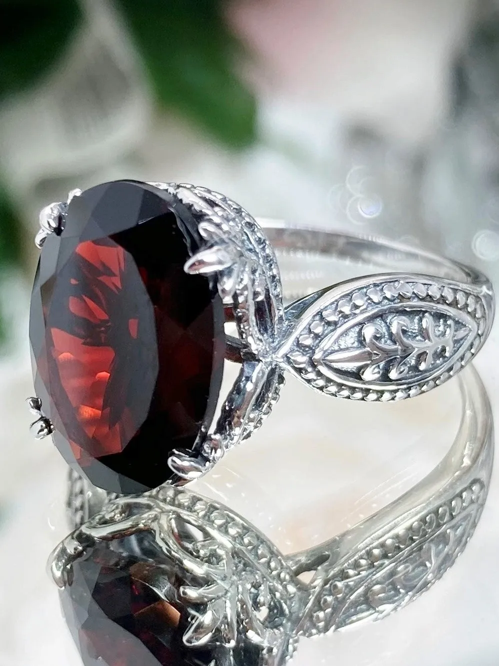 Natural Garnet Dragon Ring, Gothic Jewelry #D133