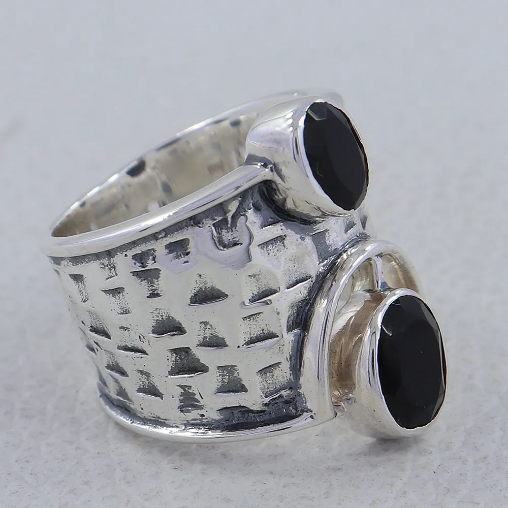 Natural Vintage Style Peridot Silver Ring