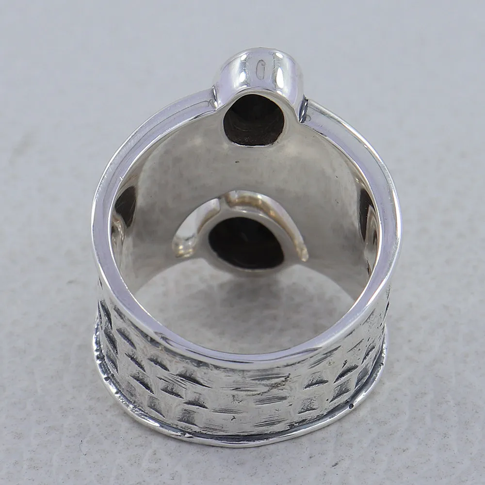 Natural Vintage Style Peridot Silver Ring