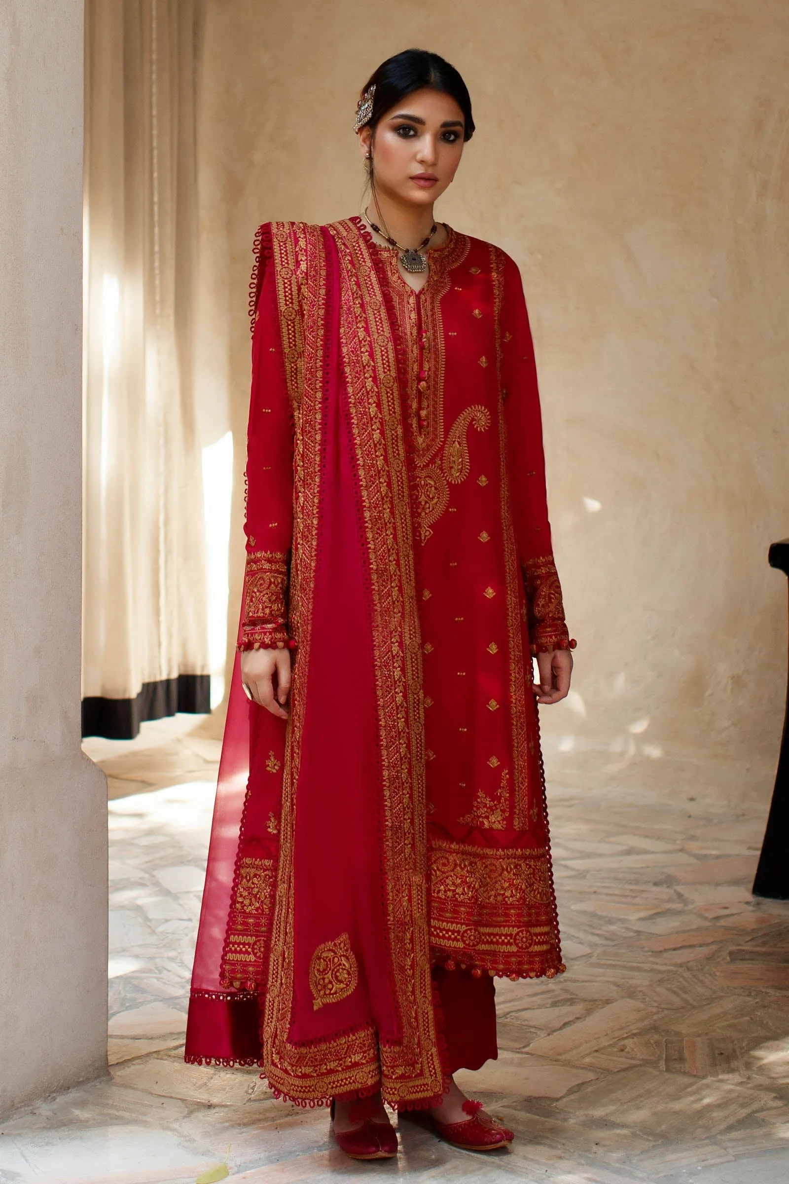 NEGIN (ZL22-14 A) | Zaha Summer Lawn Collection 2022 | Unstitched Embroidered Lawn Suits