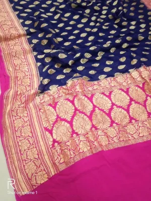 New Designer Banarasi Khaddi Chiffon Georgette Silk Saree