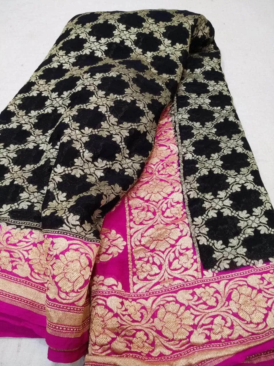 New Designer Banarasi Khaddi Chiffon Georgette Silk Saree