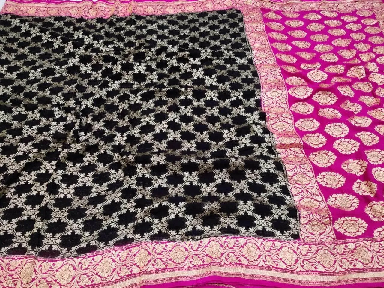 New Designer Banarasi Khaddi Chiffon Georgette Silk Saree