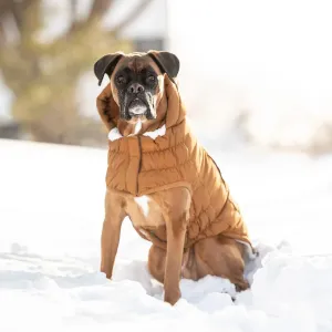 New Dog Coat Winter Warm Dog Clothes Windproof Pet Jacket (Color : Coffee, Size : XX-Large)