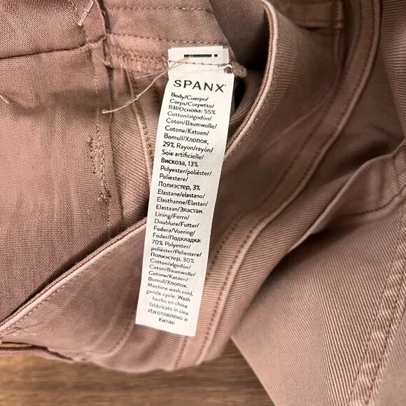 NEW Spanx Twill Mauve Classic Shorts