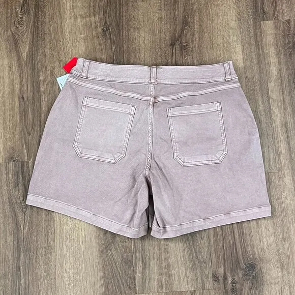 NEW Spanx Twill Mauve Classic Shorts