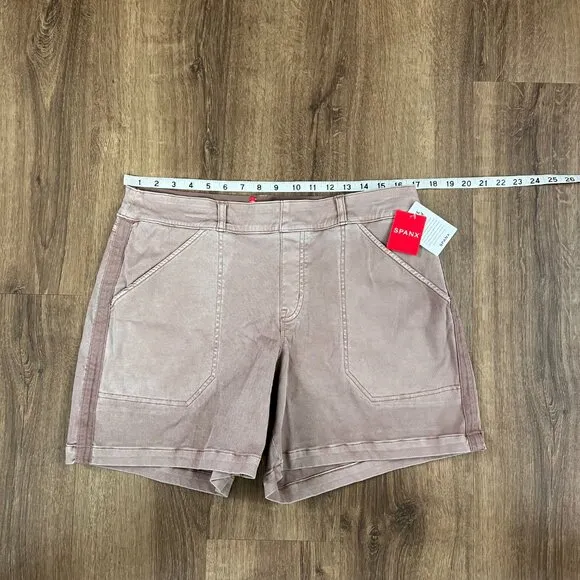 NEW Spanx Twill Mauve Classic Shorts