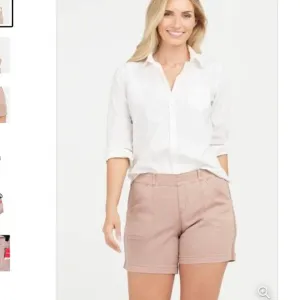 NEW Spanx Twill Mauve Classic Shorts