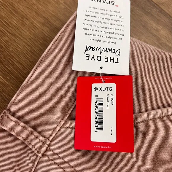 NEW Spanx Twill Mauve Classic Shorts