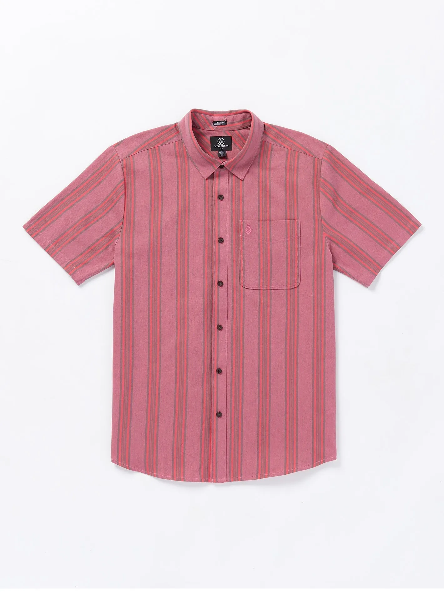 Newbar Stripe Shirt - WASHED RUBY