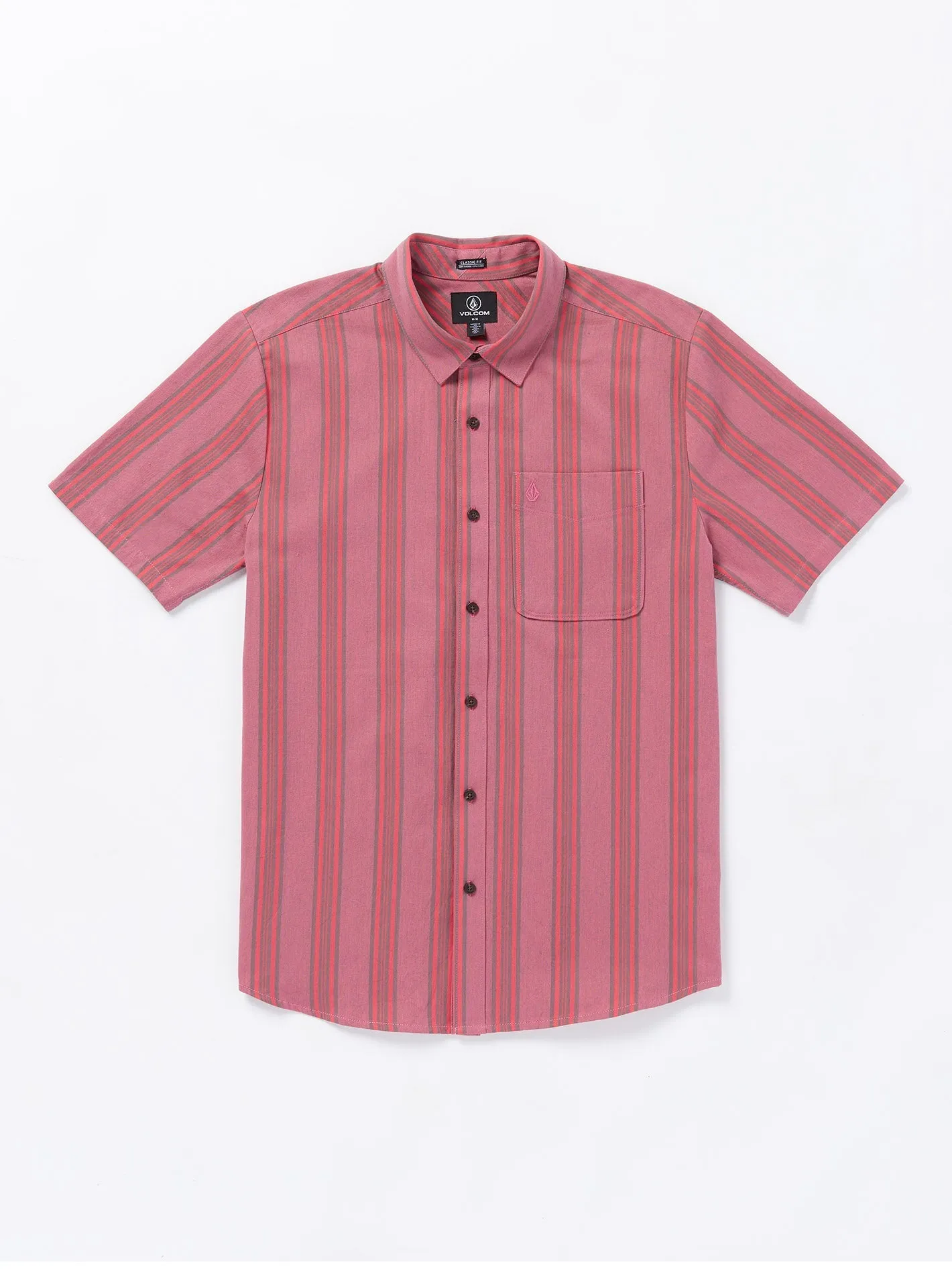 Newbar Stripe Shirt - WASHED RUBY