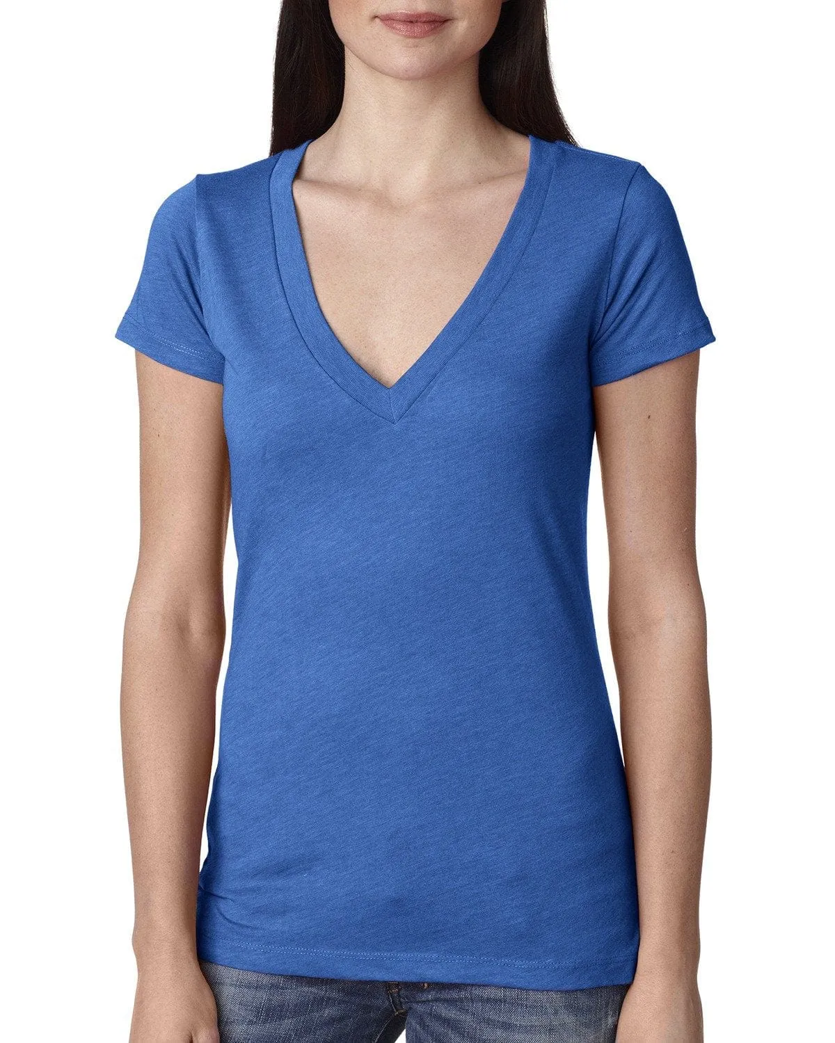 Next Level Ladies Triblend Deep-V Tee | Vintage Royal