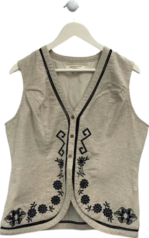 Nobody's Child Beige Embroidered Vest Top UK 16