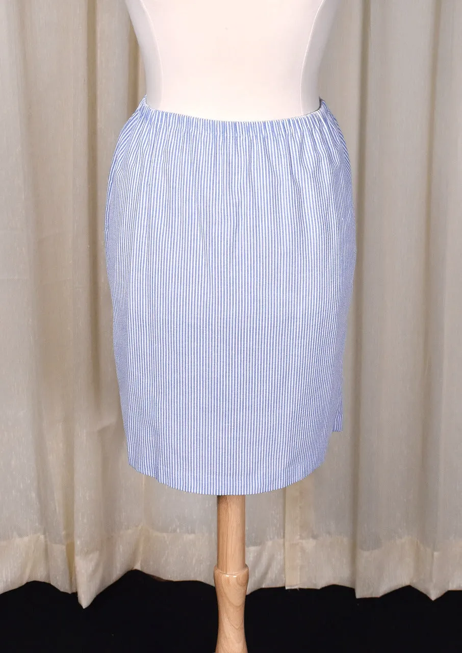 NWT 1940s Style Blue Striped Sailor Seersucker Suit