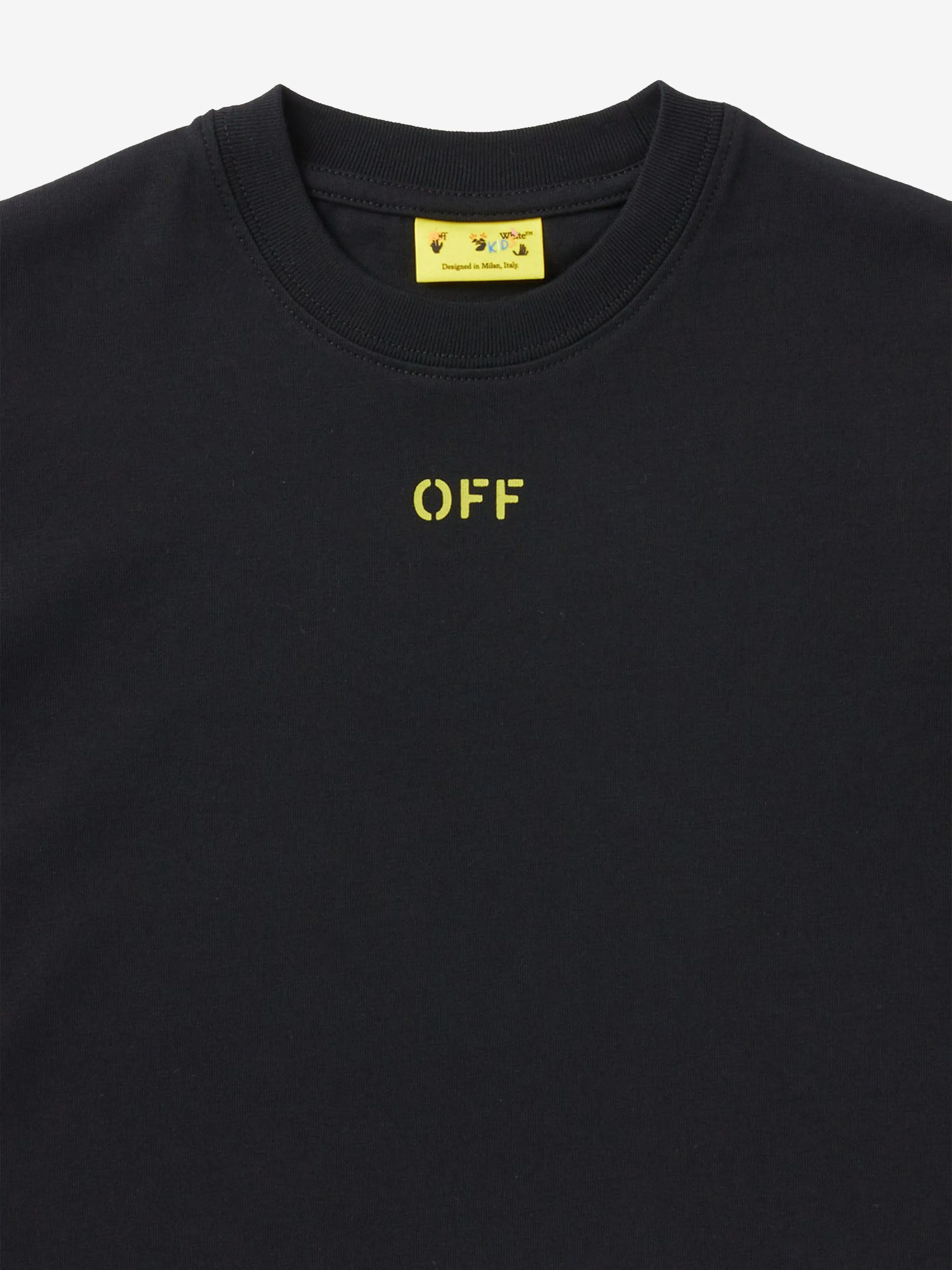 Off-White Boys Arrow Stitched T-Shirt in Black