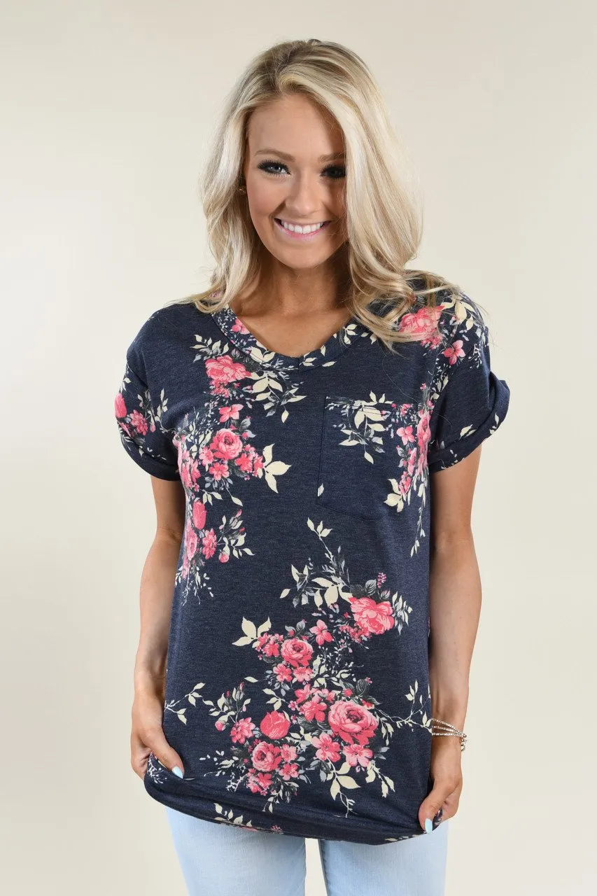 On the Go Top ~ Floral
