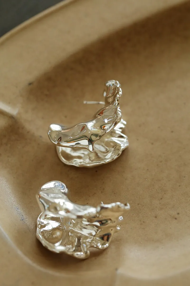 Orchid Metal Design Earrings
