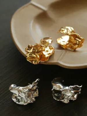Orchid Metal Design Earrings