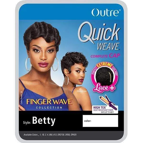 Outre Quick Weave Synthetic Full Cap Extreme Side Part Complete Cap Wig - BETTY