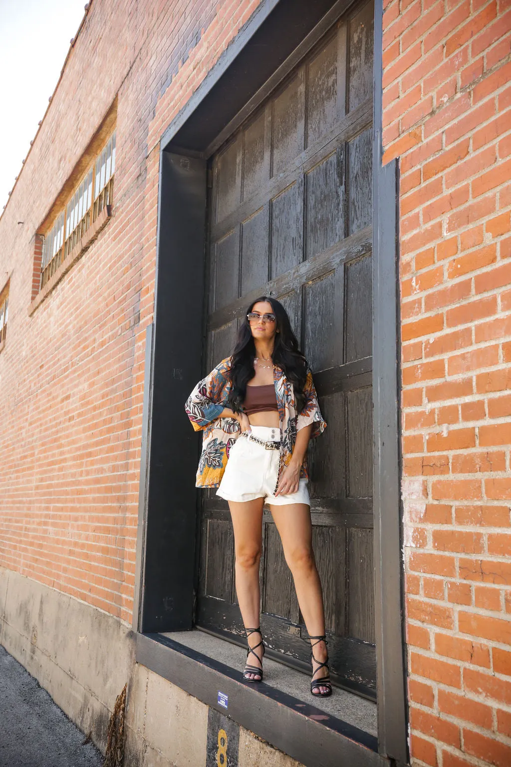 Panama Palm Boyfriend Shirt