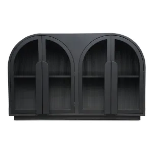 Parisian-Inspired Arched Glass Display Cabinet