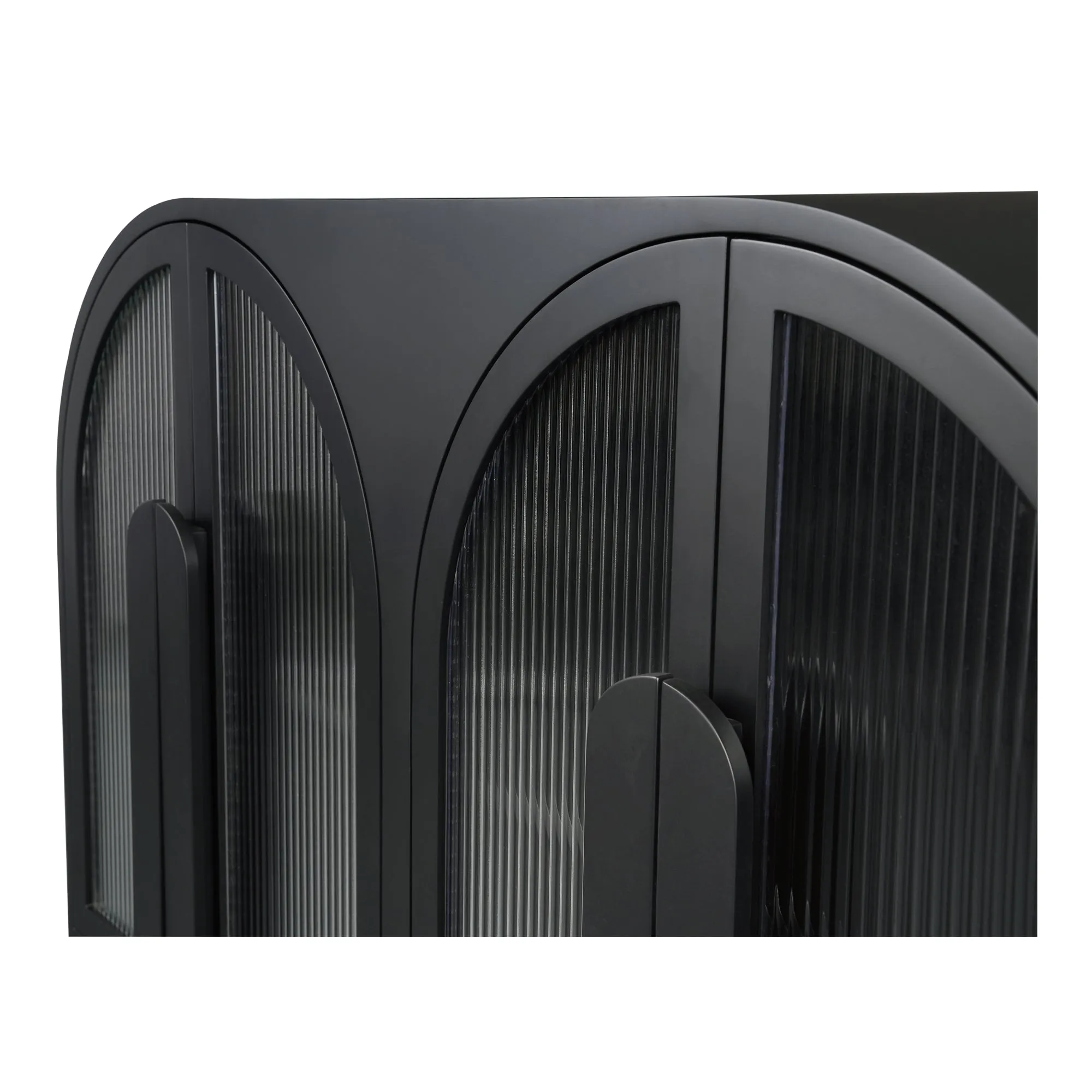 Parisian-Inspired Arched Glass Display Cabinet