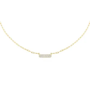 Pavé Bar Link Necklace