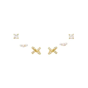 Pearls & More Stud Earring Combo Set