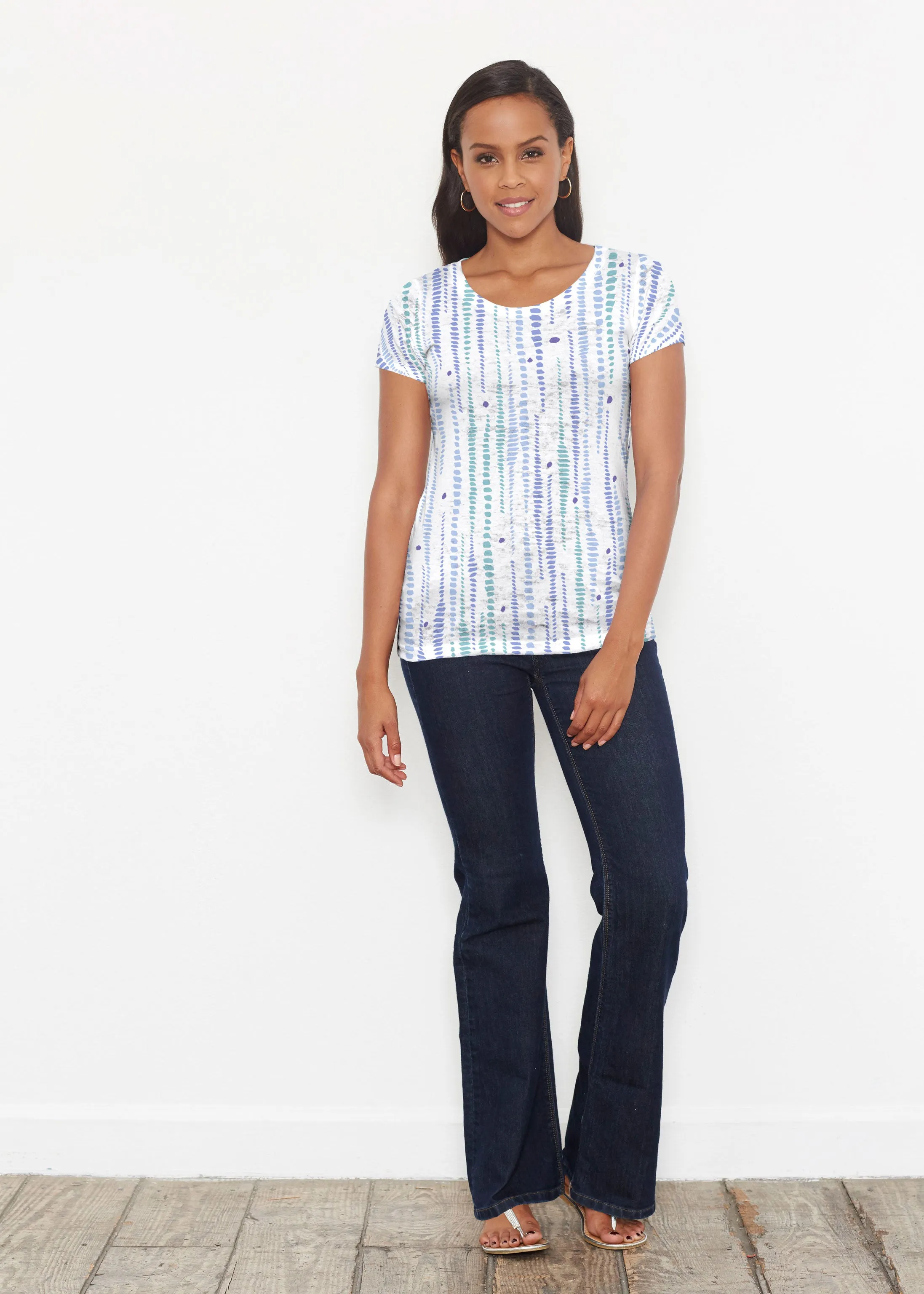 Pebble Dots (7922) ~ Short Sleeve Scoop Shirt