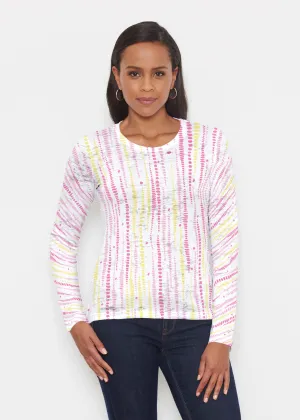 Pebble Dots Pink (7938) ~ Signature Long Sleeve Crew Shirt