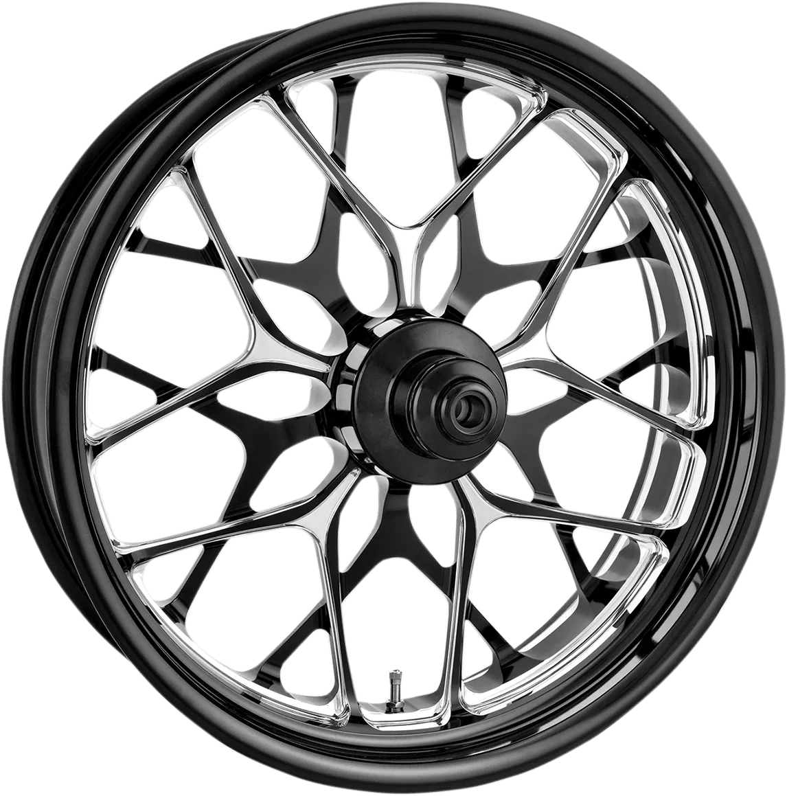 Performance Machine 12027106PGALBMP One-Piece Aluminum Front Wheel (Dual Disc) - 21in. x 3.5in. - Galaxy Platinum Cut
