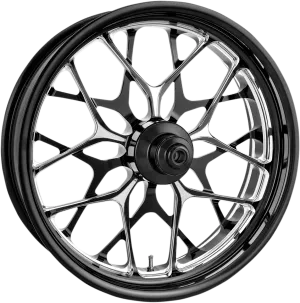 Performance Machine 12027106PGALBMP One-Piece Aluminum Front Wheel (Dual Disc) - 21in. x 3.5in. - Galaxy Platinum Cut