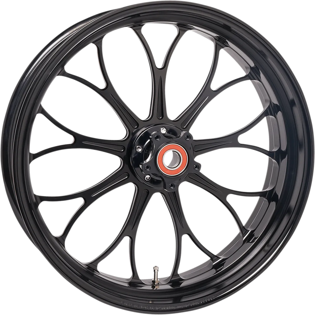 Performance Machine 12707814RRVNAPG One-Piece Aluminum Rear Wheel without ABS - 18in. x 5.5in. - Revolution Gold