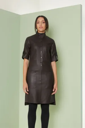 Perona   I   Womens-Outerweareather Dress-Nala-Pma-Fv21-7917-Dark Brown  AS7900
