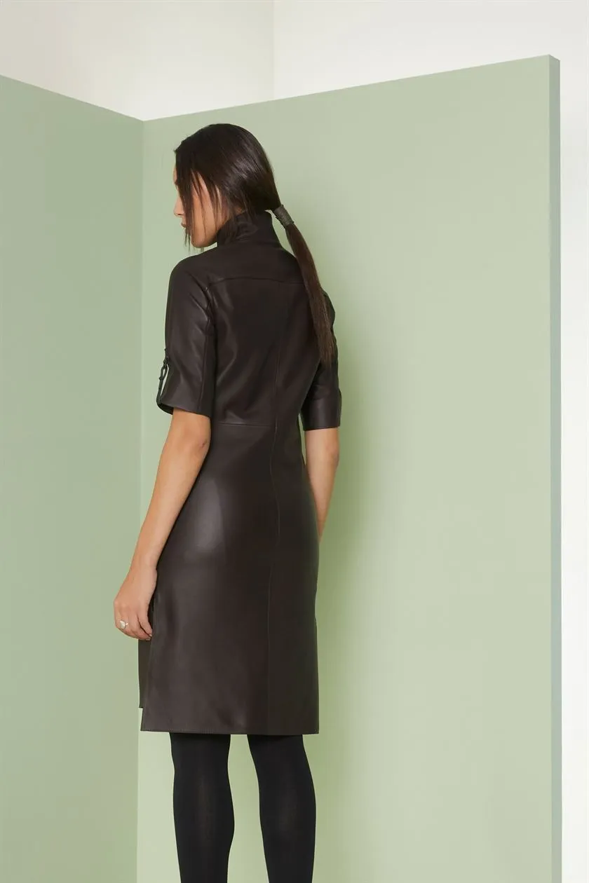 Perona   I   Womens-Outerweareather Dress-Nala-Pma-Fv21-7917-Dark Brown  AS7900
