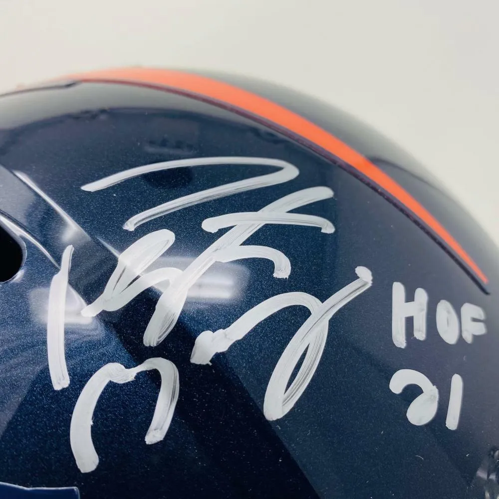 PEYTON MANNING Autographed "HOF 21" Denver Broncos Full Size Helmet FANATICS