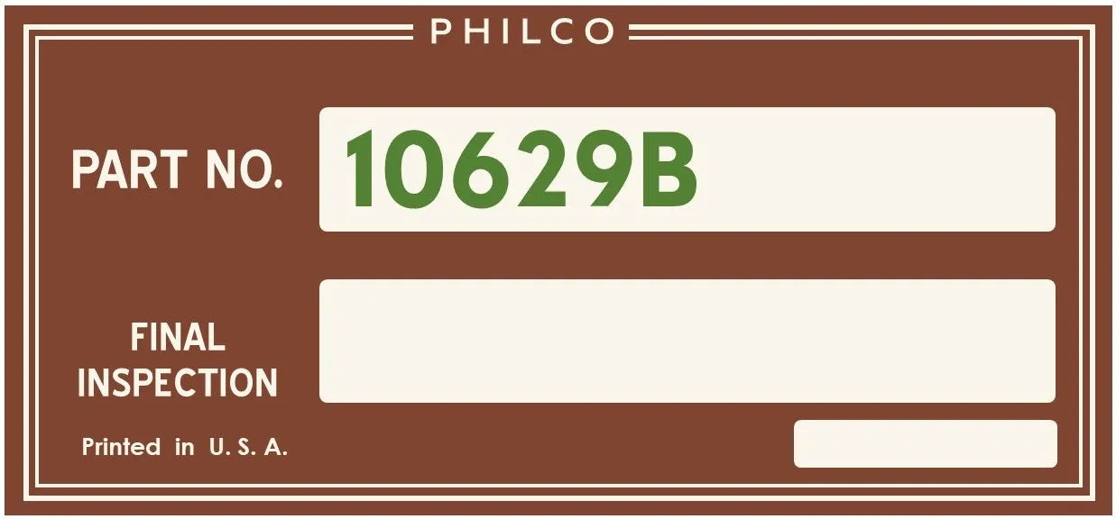 PHILCO-INSPECTION-LABEL-10629B