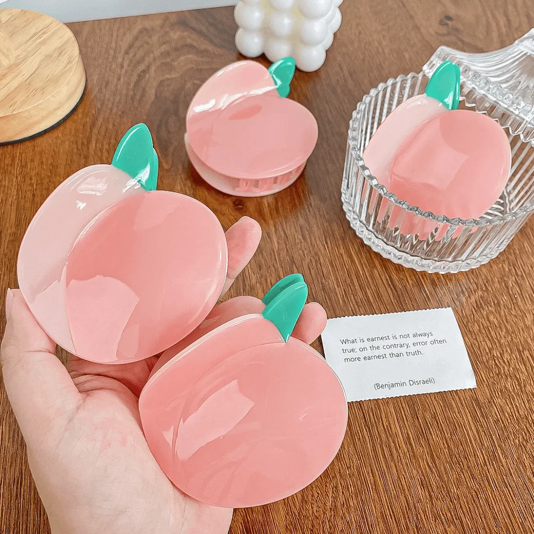 Pink Peach Hair Claw Clip